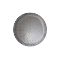ADCO Spare Wheel Cover - 755mm diameter (Silver Diamond Plate)