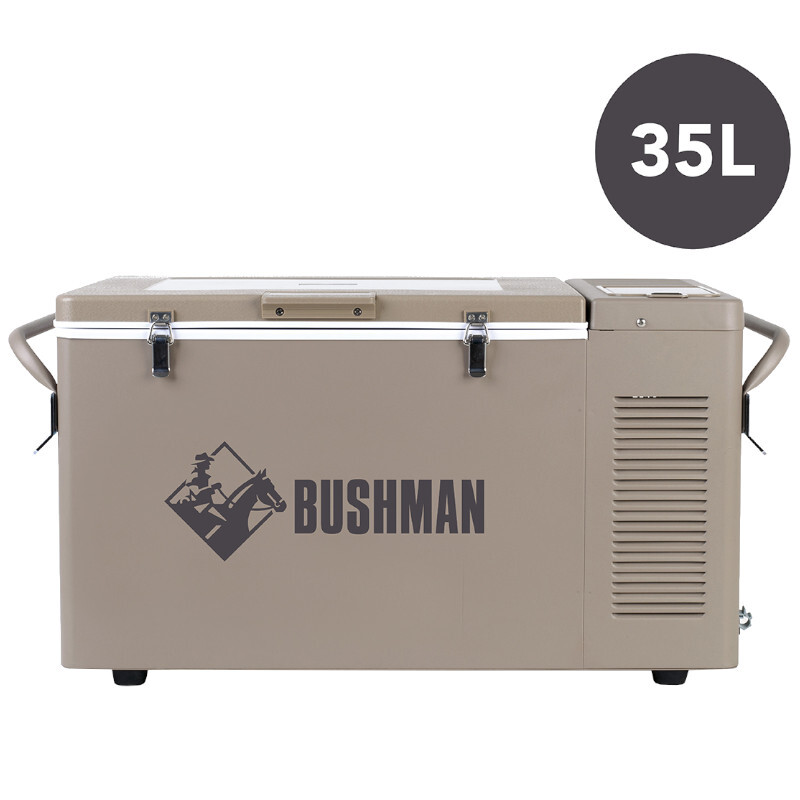 The Original Bushman Fridge 35L – 52L 12V / 240V Camping Fridge