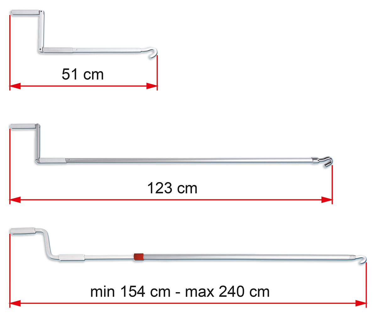 Fiamma Folding Winder Handle 123cm (Standard)