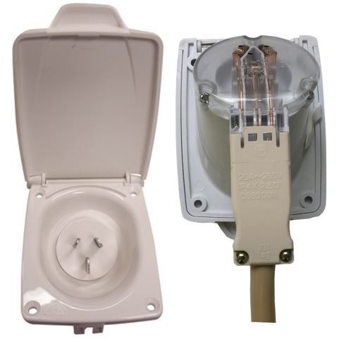 CMS 15AMP Plug Power Inlet (White)