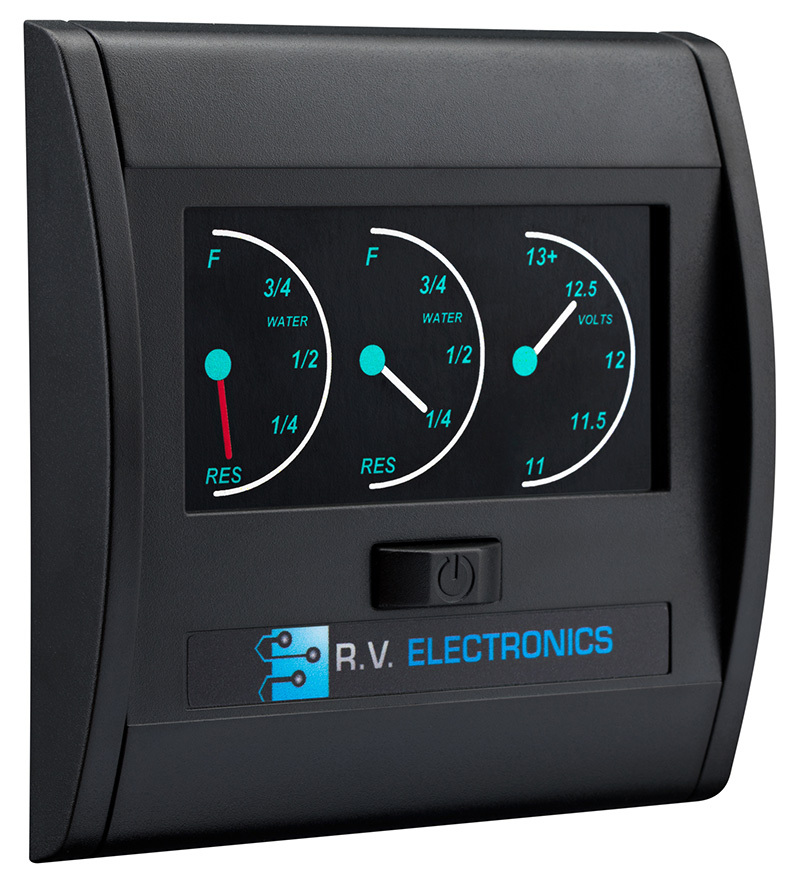RV Electronics LCD Dual Tank Water Level Indicator & Voltmeter
