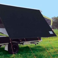 Privacy Sunscreens Offside (Black) - (W) 2220mm x (H) 2050mm