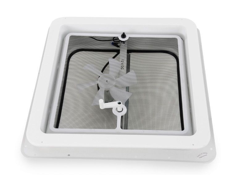 Jensen 14" x 14" Roof Vent with 12V Fan (White)
