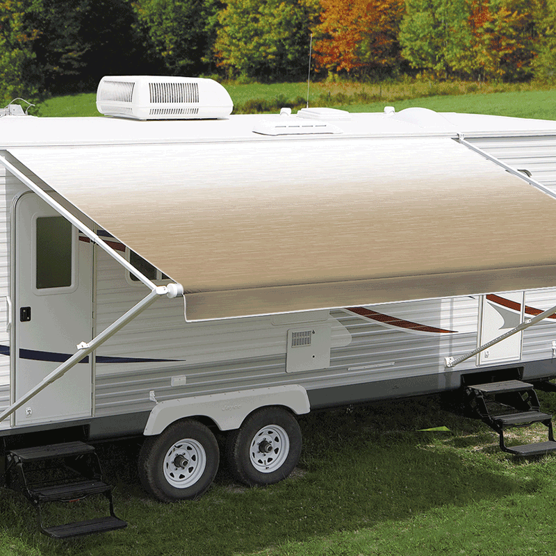 Carefree Fiesta Awning - Fabric on Roll (No Arms) - 10', Silver Shale