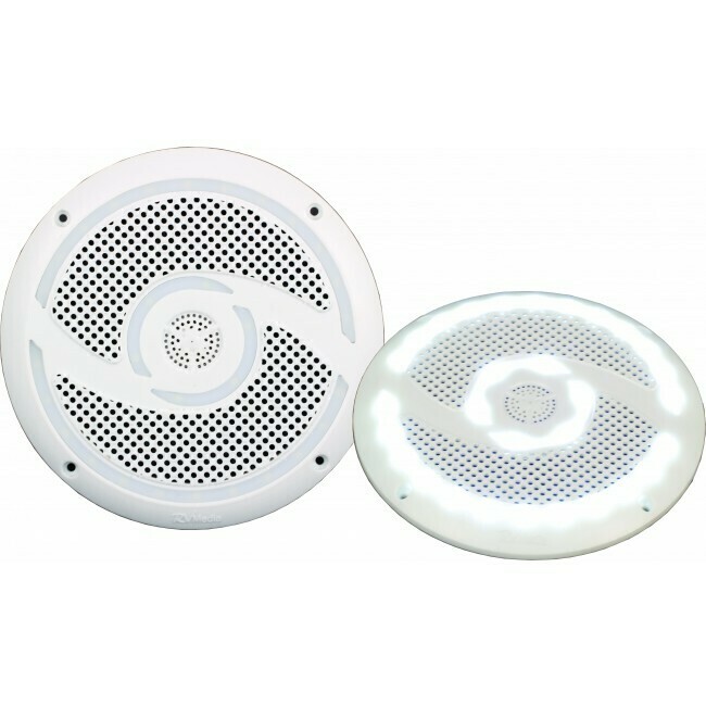 RV Media 6" LED Waterproof 200W Speakers (White)