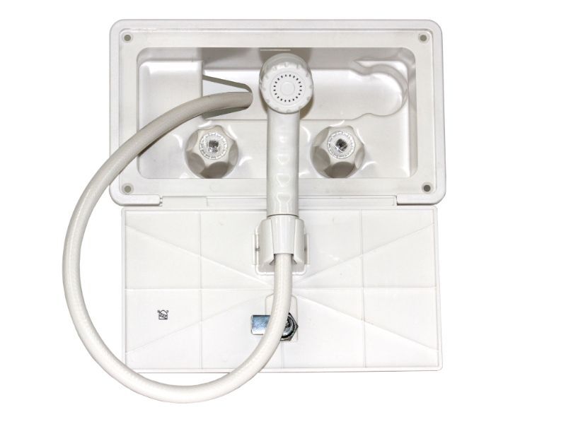 Lockable External Shower Box (White)