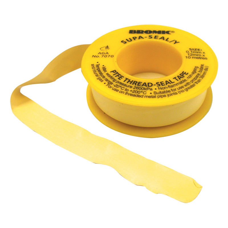 Gas Thread Seal Tape - 10m (Yellow)