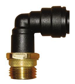John Guest 1/2" Brass Male Adapter With 12mm Plastic Elbow