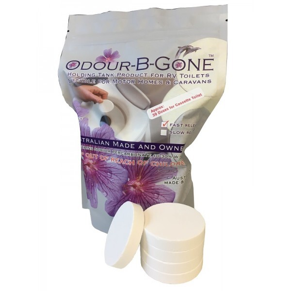 Odour B Gone RV Toilet Deodorisers (Re-Sealable Pack) - Fast Action, 20 pack