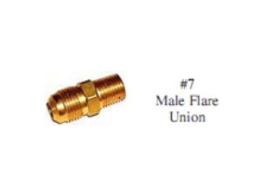 Male Flare Union - Tube: 3/8 Thread: 1/2BSPT