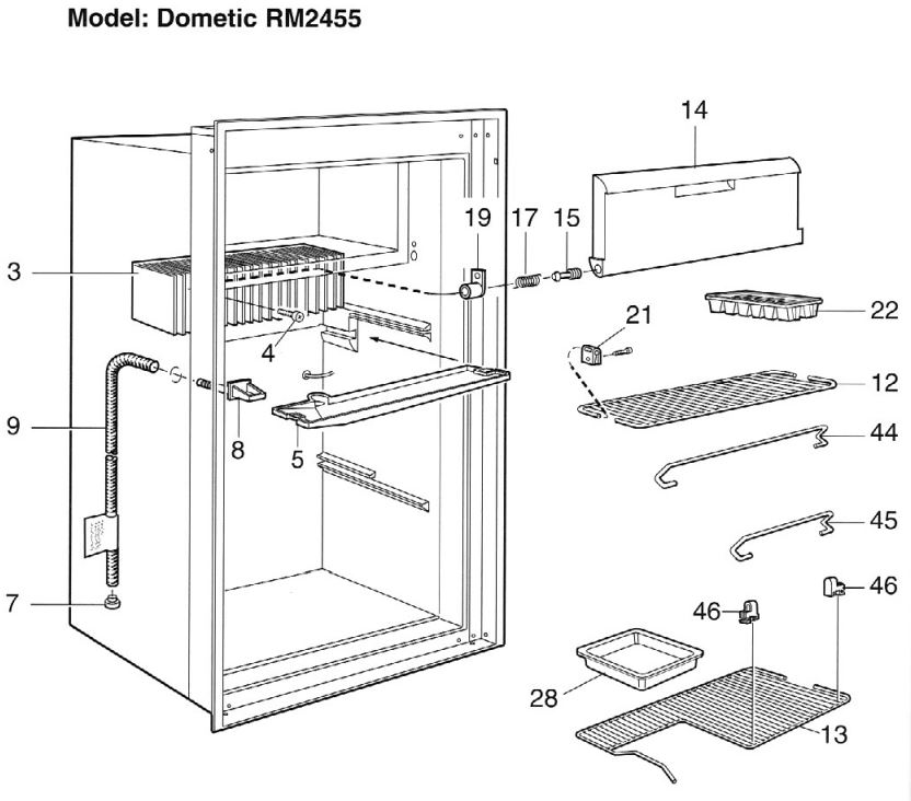 Dometic RM2455 Parts Diagram