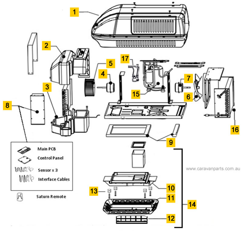 Spare Parts Diagram: AirCommand Cormorant MK 2