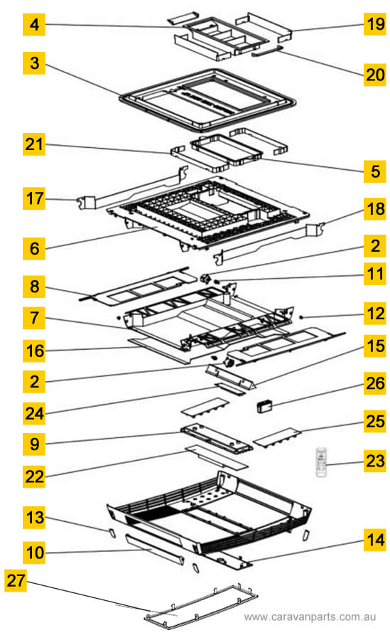 Spare Parts Diagram: Dometic Harrier Inverter (ADB ...