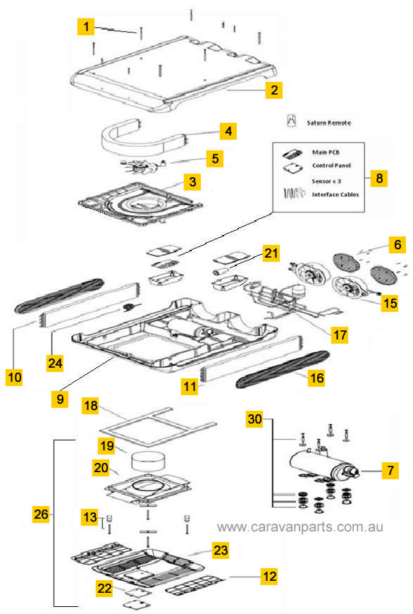 Spare Parts Diagram: AirCommand Ibis 32