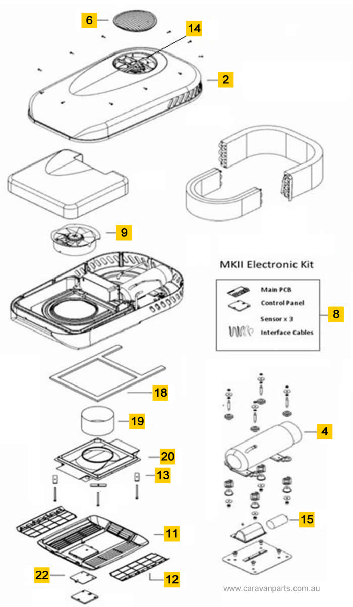 Spare Parts Diagram: AirCommand Sparrow 3