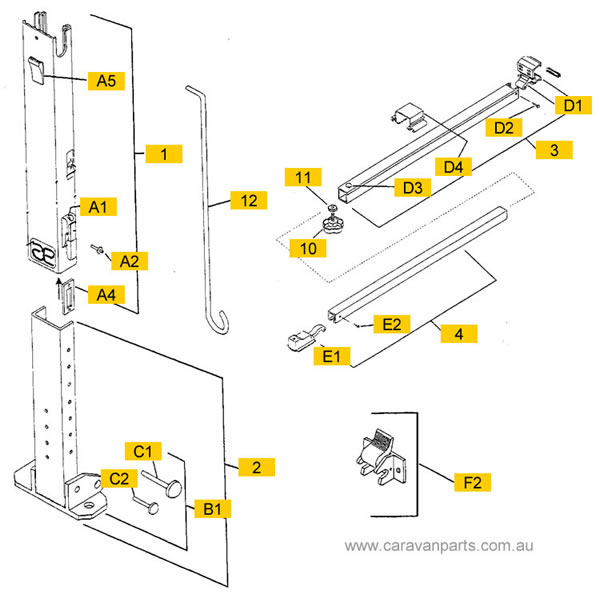 Dometic A&E 8300 - Awning Arms