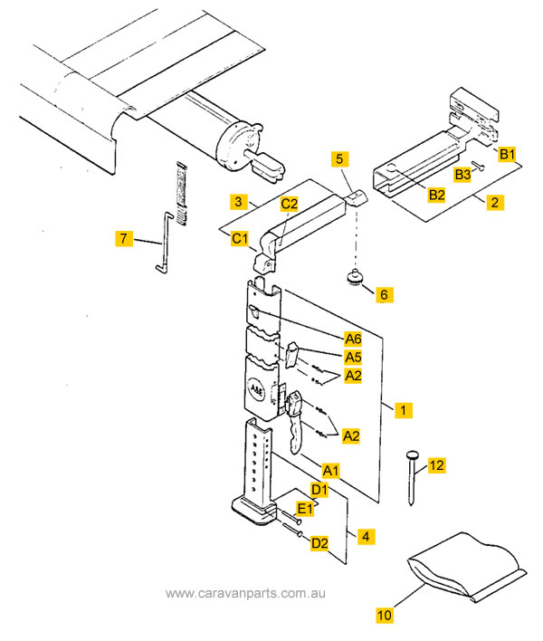 Dometic A&E 8300 - Awning Arms 