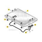 Spare Parts Diagram: Dometic Heki 2 Roof Hatch - Glazing Dome 