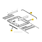 Spare Parts Diagram: Dometic Midi Heki Roof Hatch with Bar - Interior Frame 