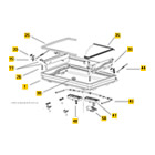 Spare Parts Diagram: Dometic Midi Heki Roof Hatch with Crank - External Frame