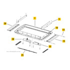 Spare Parts Diagram: Dometic Midi Heki Roof Hatch with Crank - Internal Frame