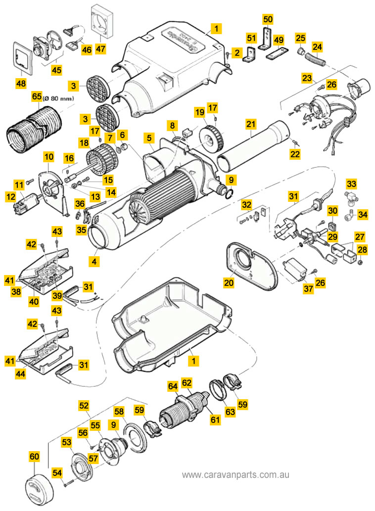 Spare Parts Diagram: Truma Trumatic E 2400
