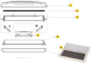 Spare Parts Diagram: Fiamma Vent 50