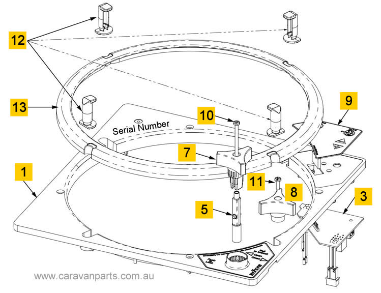 Spare Parts Diagram: MaxxFan Deluxe - Control Plate Assembly