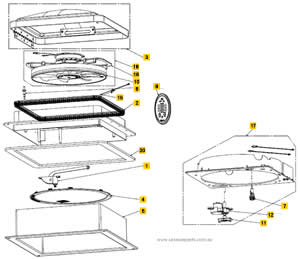 Spare Parts Diagram: Fan-Tastic Vent 7350