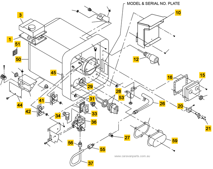 Suburban SW6DEA Spare Parts Diagram