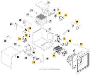 Spare Parts Diagram: Truma AquaGo