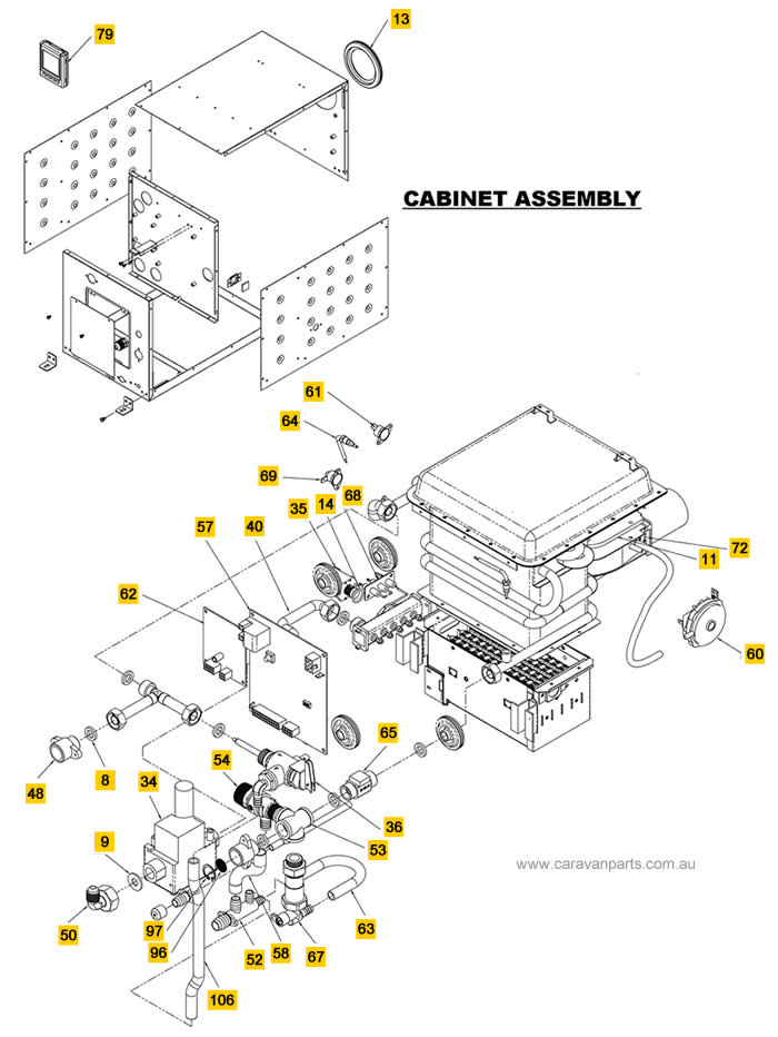 Spare Parts Diagram: Suburban Nautilus