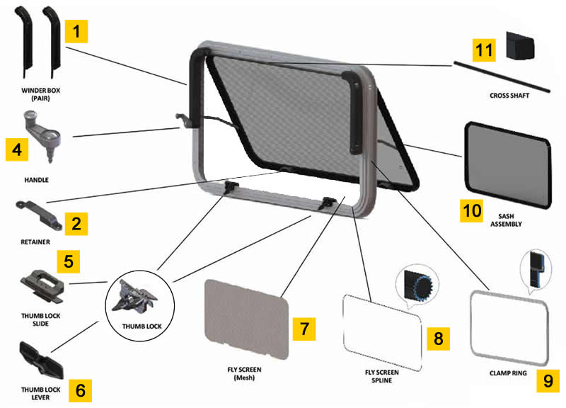 Spare Parts Diagram: Camec Odyssey Plus