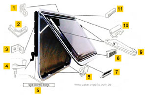 Spare Parts Diagram: Camec Odyssey Wind Out Window (WOW)