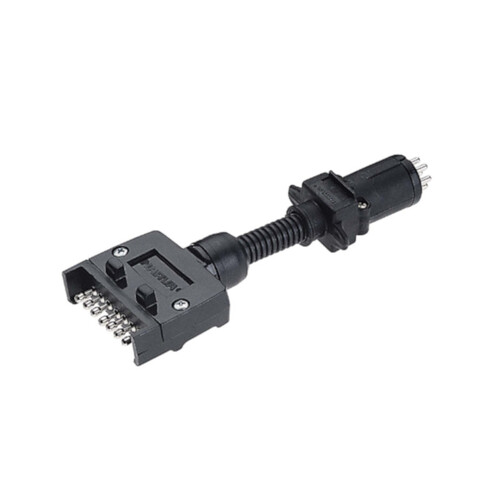 Narva Trailer Adaptor - 7 Pin Flat To 7 Pin Round Small 