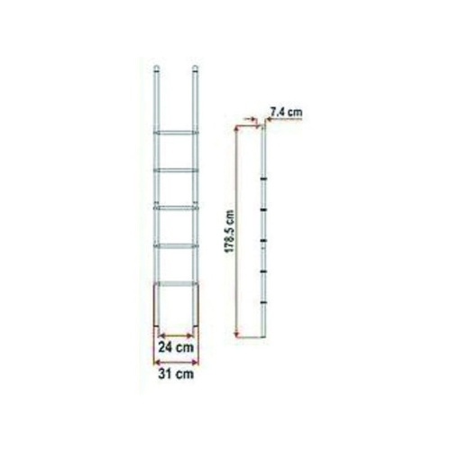 Fiamma 5-Rung Aluminium Ladder