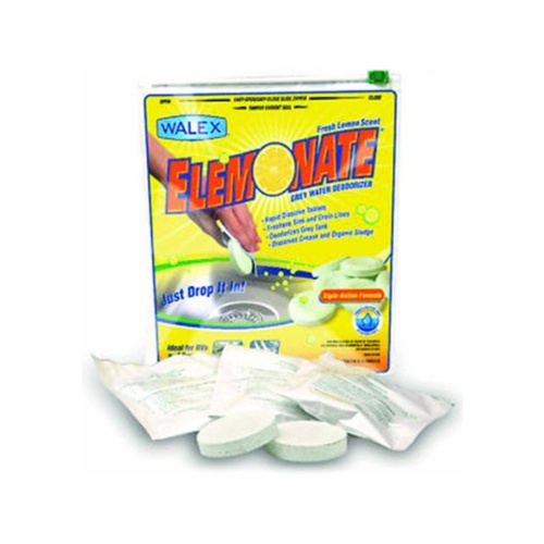 Walex Elemonate Grey Water Deodoriser Lemon Scent - 5 tablets