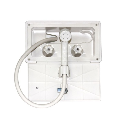 Lockable External Shower Box (White)