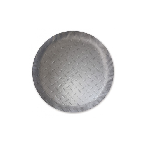 ADCO Spare Wheel Cover - 635mm diameter (Silver Diamond Plate)