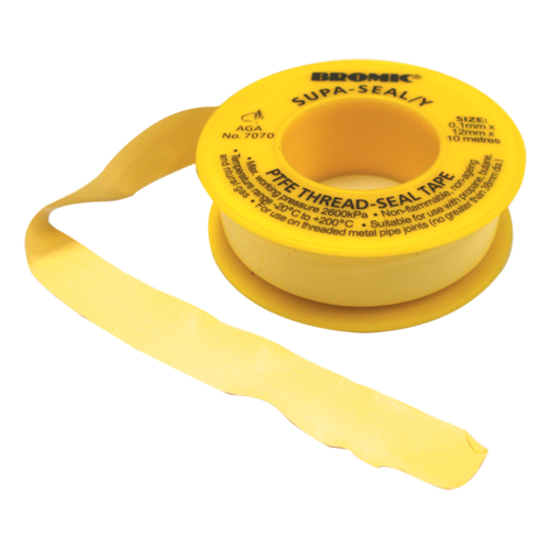 Gas Thread Seal Tape - 10m (Yellow)