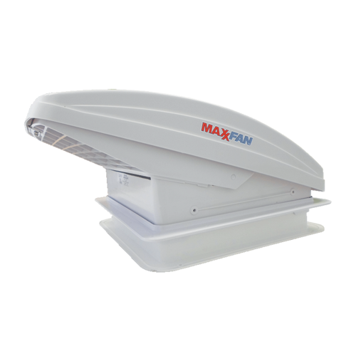 MAXXAIR MaxxFan Deluxe with Rain Dome, Thermostat, Power Lift and Remote