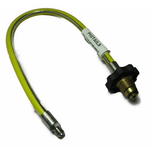 Pigtail S-Core POL (Dual Bottle) X 1/4Inv.Fl POL HandWheel X 600mm Long