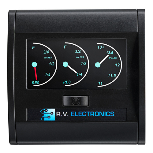 RV Electronics LCD Dual Tank Water Level Indicator & Voltmeter
